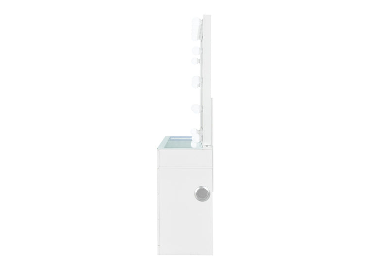 Ella - Vanity Set With Storage Stool - White