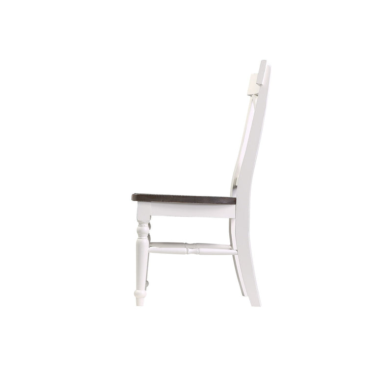 Dining Chairs (Set of 2) - Brown / White