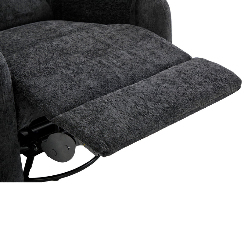 Manual Recliner Massage Chair With Swivel Rocker, 8 Massage Modes, Side Storage Pocket