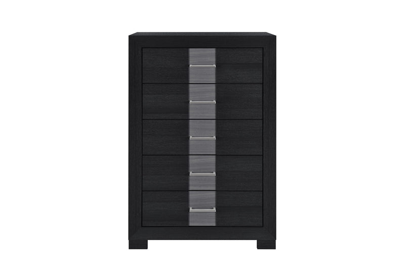 Optimus - 5 Piece Full Bedroom Set - Black