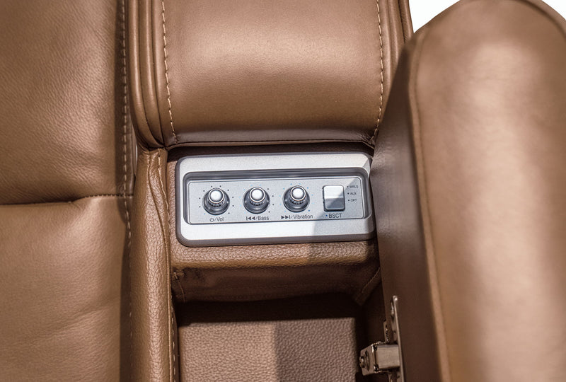 Knightington - Power Reclining Loveseat With Audio Seating