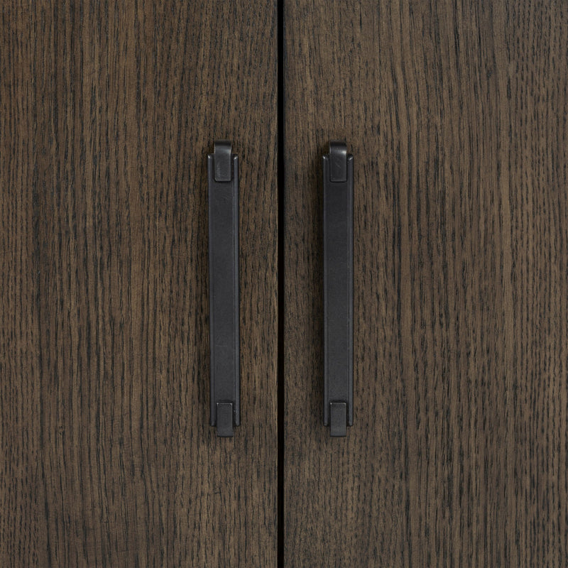 Side Server With Glass Inlay - Dark Oak