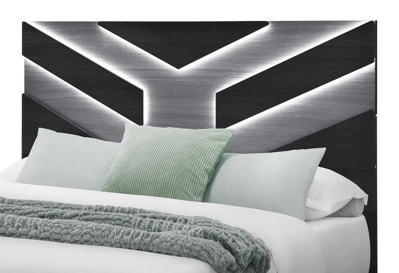 Optimus - 5 Piece King Bedroom Set - Black