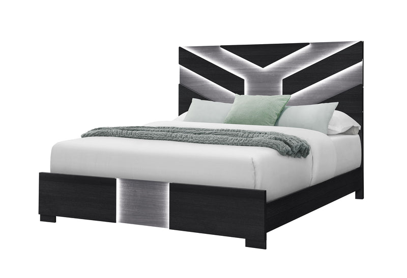Optimus - 5 Piece Queen Bedroom Set - Black