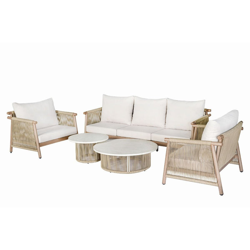 Zira - 5 Piece Patio Sofa Set - Beige