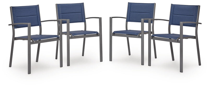 Rocky Creek - Sillón Sling (Juego de 4) - Azul / Gris