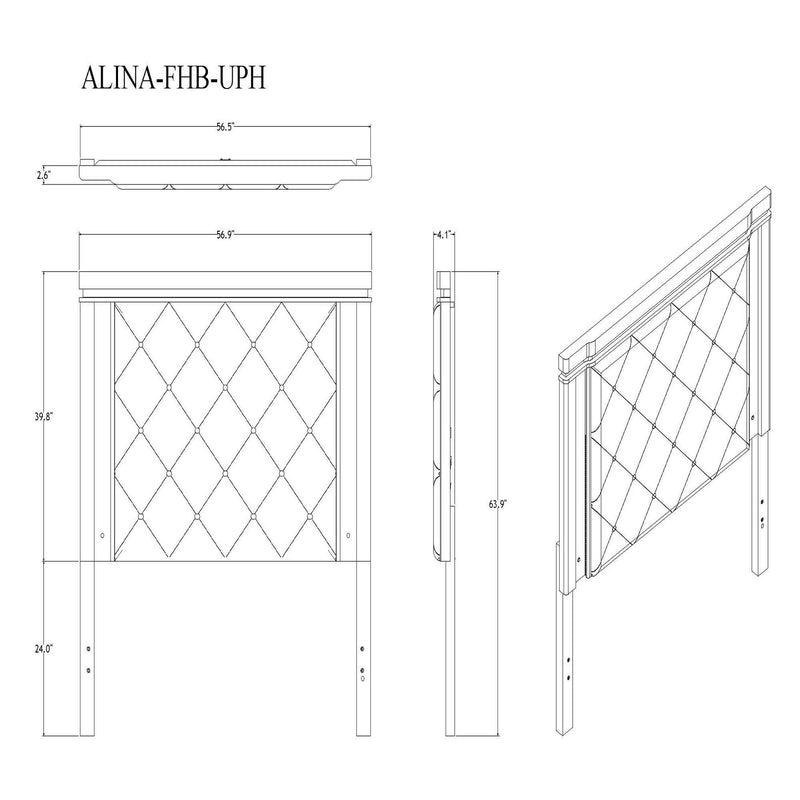 Adalid - Cama contemporánea con luces LED