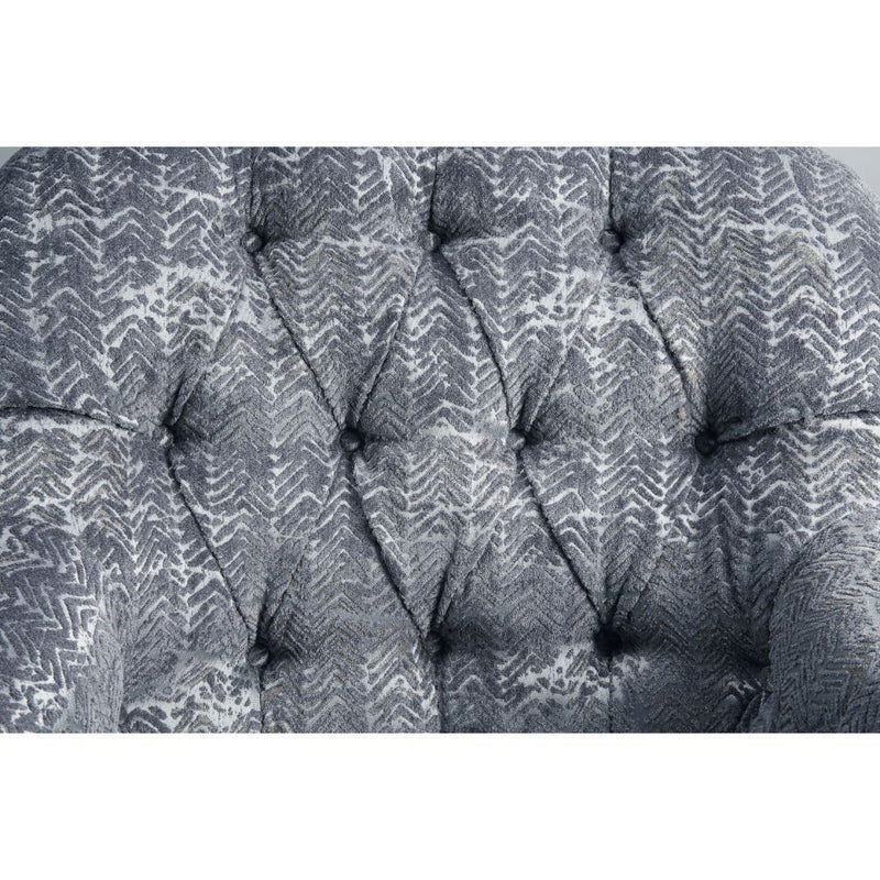 Gaura - Chair With Pillow - Dark Gray Velvet