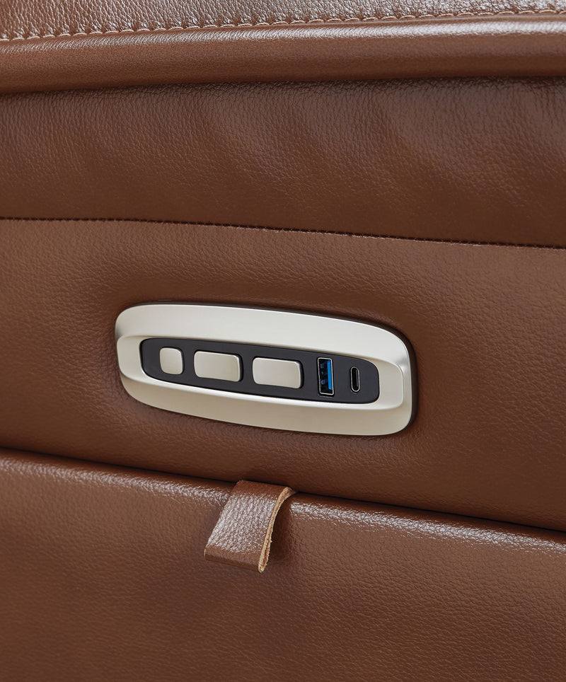 Healy Pier - Power Reclining Sofa / Adj Headrest - Chocolate