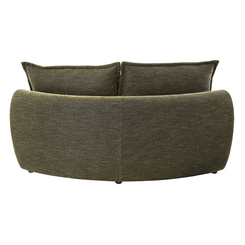 Leighton - Modular Wedge With 4 Pillows - Green Chenille