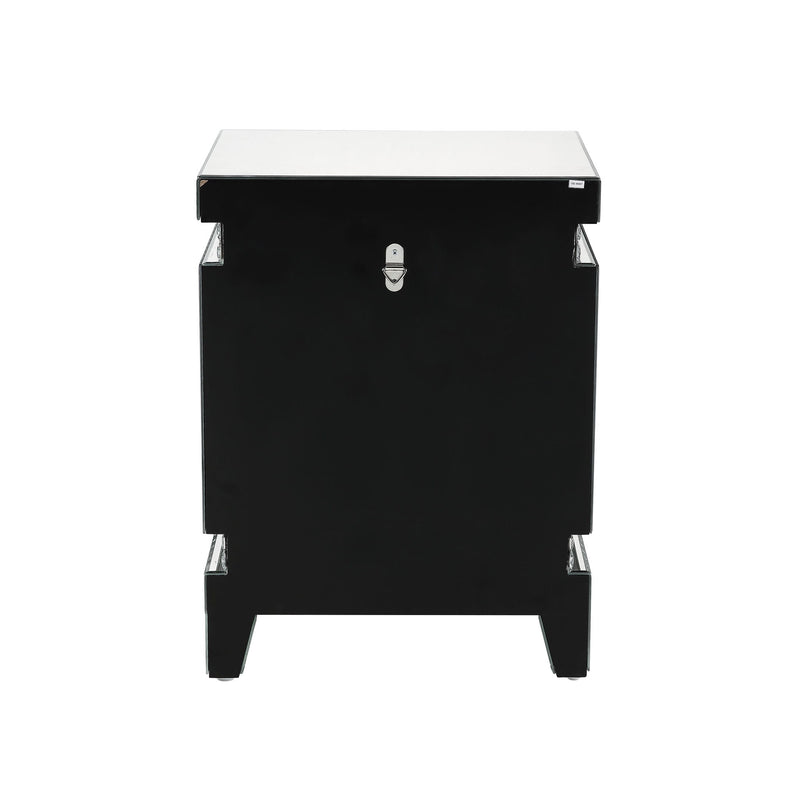 Lotus - Accent Table - Mirrored & Faux Ice Cube Crystals