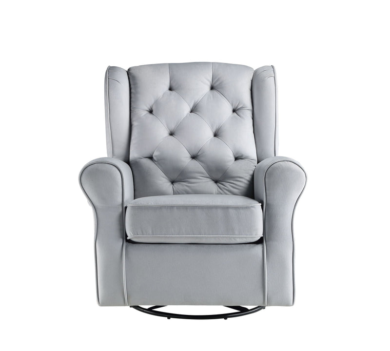 Glider Chair With Swivel - Gray