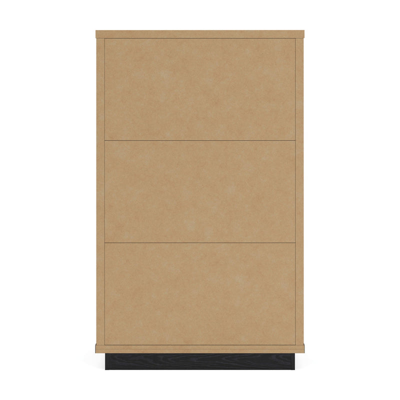 Kozmour - Five Drawer Chest - Black / Brown