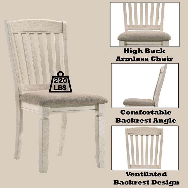 Fedele - Side Chair (Set of 2) - Tan Fabric & Cream