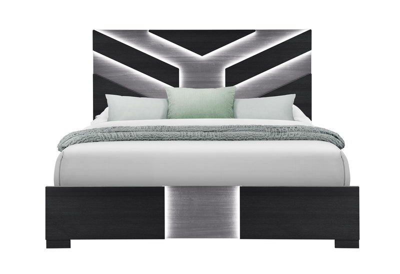 Optimus - 5 Piece Queen Bedroom Set - Black