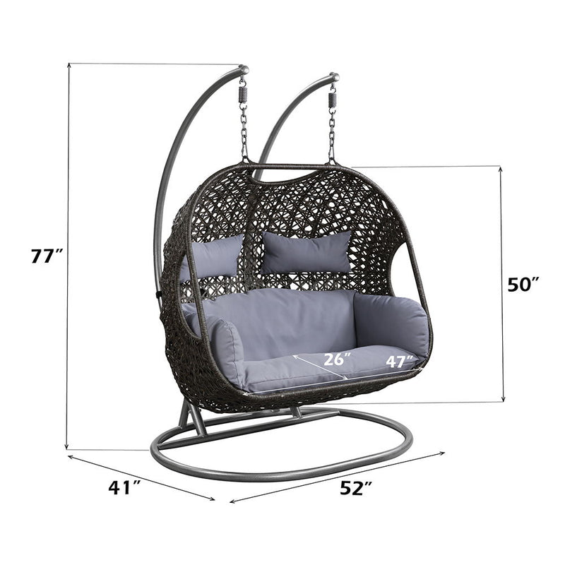 Vasant - 52" Hanging Chair - Fabric & Wicker