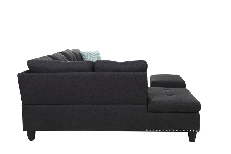 Alger - Left Hand Facing Sofa & Chaise With Ottoman