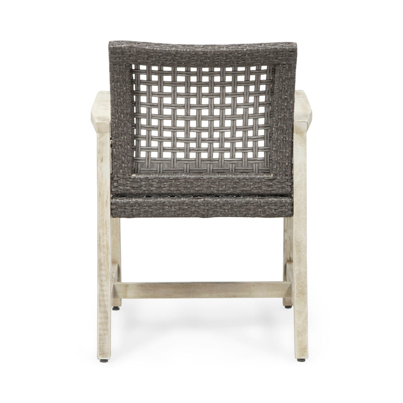 Outdoor Dining Chair Acacia Wood Frame (Set of 2)
