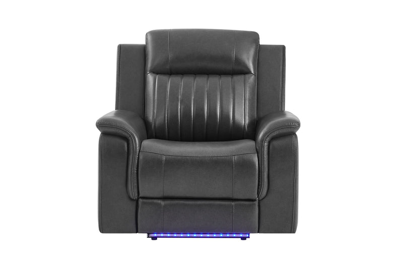 U8879 - 3 Piece Living Room Set (Sofa, Loveseat, Chair) - Charcoal