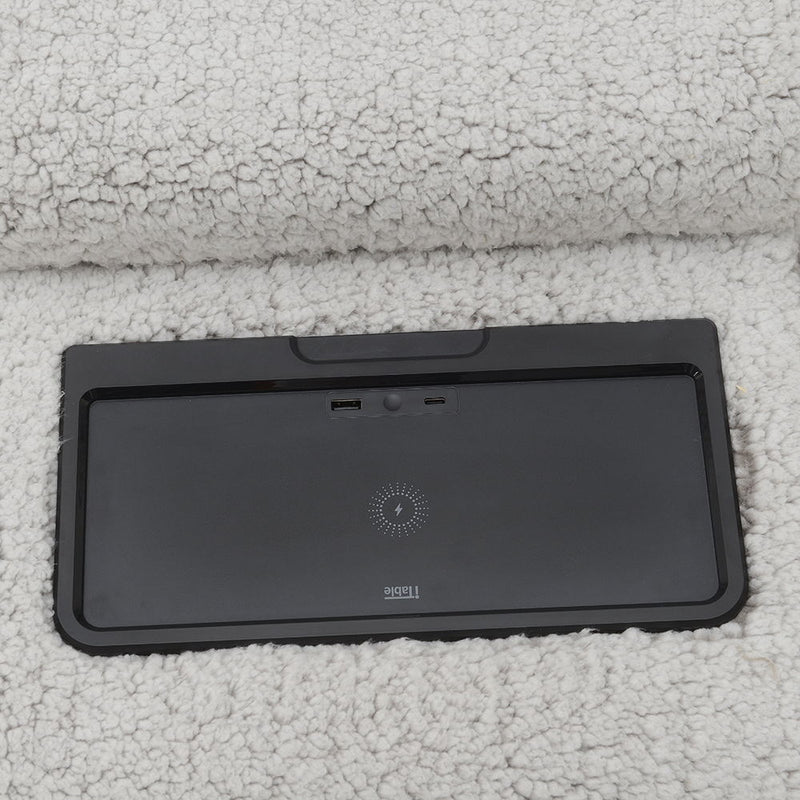 Tarrance - Modular Console With Wireless Charging & USB - Gray