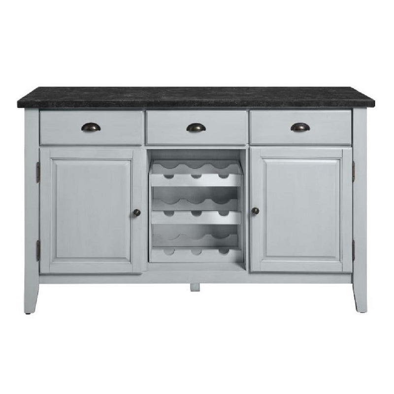 Lanton - Server - Natural Marble & Antique White