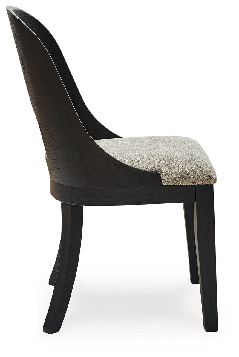 Rowanbeck - Dining Upholstered Side Chair (Set of 2) - Gray / Black