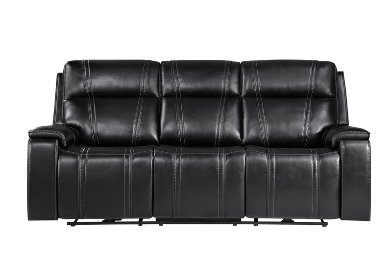 U8880 - Power Reclining Sofa / Power Console Reclining Loveseat - Black