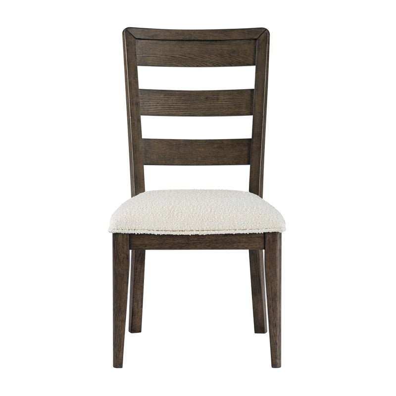 Upholstered Dining Chair With Ladder Back Design (Set of 2)