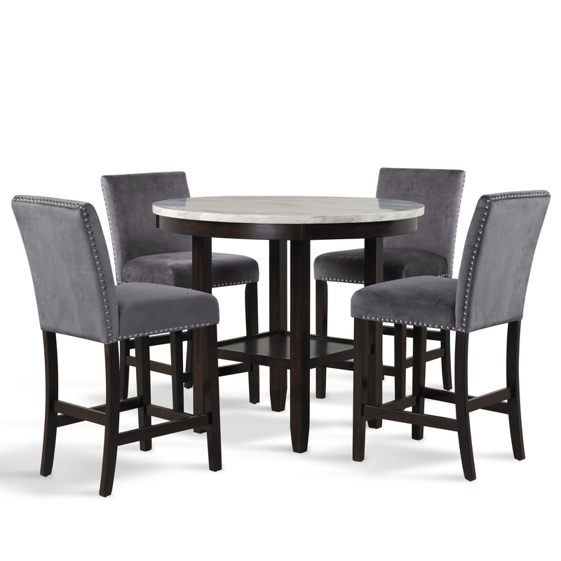 Celeste - Round Counter Table - Espresso