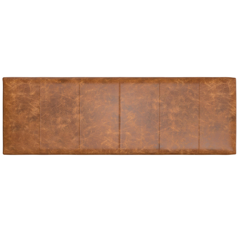 Candice - Ottoman Bench - Tan / Black