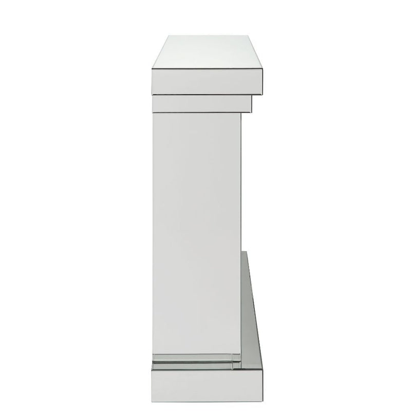Nysa - 42" Fireplace - Mirrored & Faux Crystals
