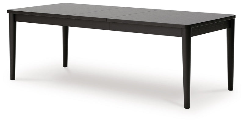 Portdown - Rectangular Dining Room Extension Table - Black