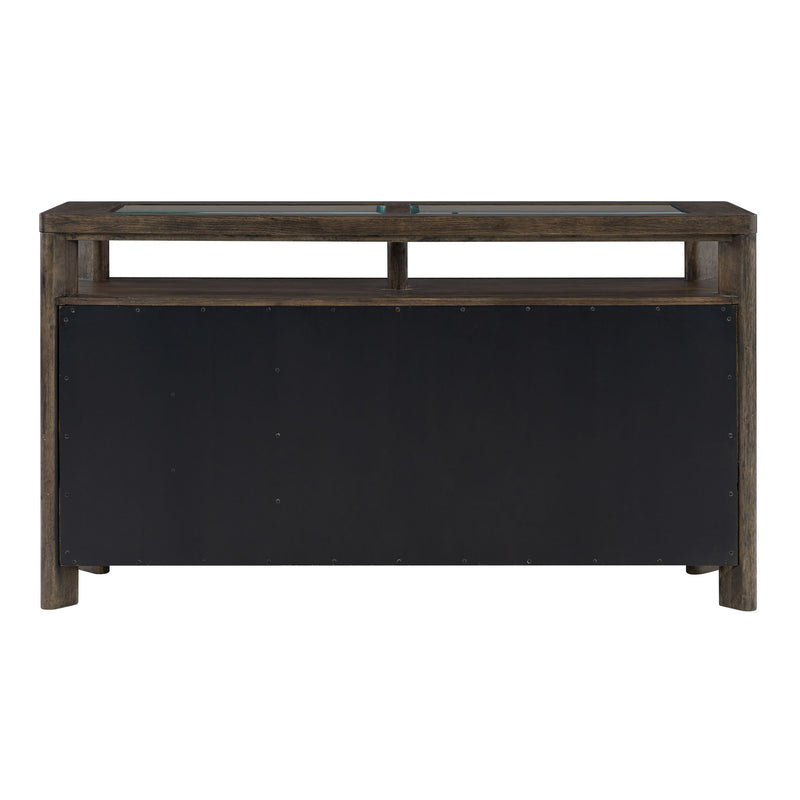 Side Server With Glass Inlay - Dark Oak