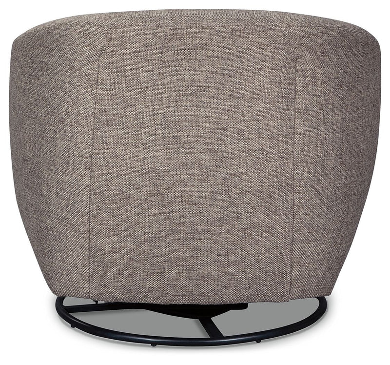 Upshur - Swivel Glider Accent Chair - Taupe