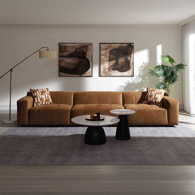 Zoey - Modular - Armless Chair - Chocolate Suede