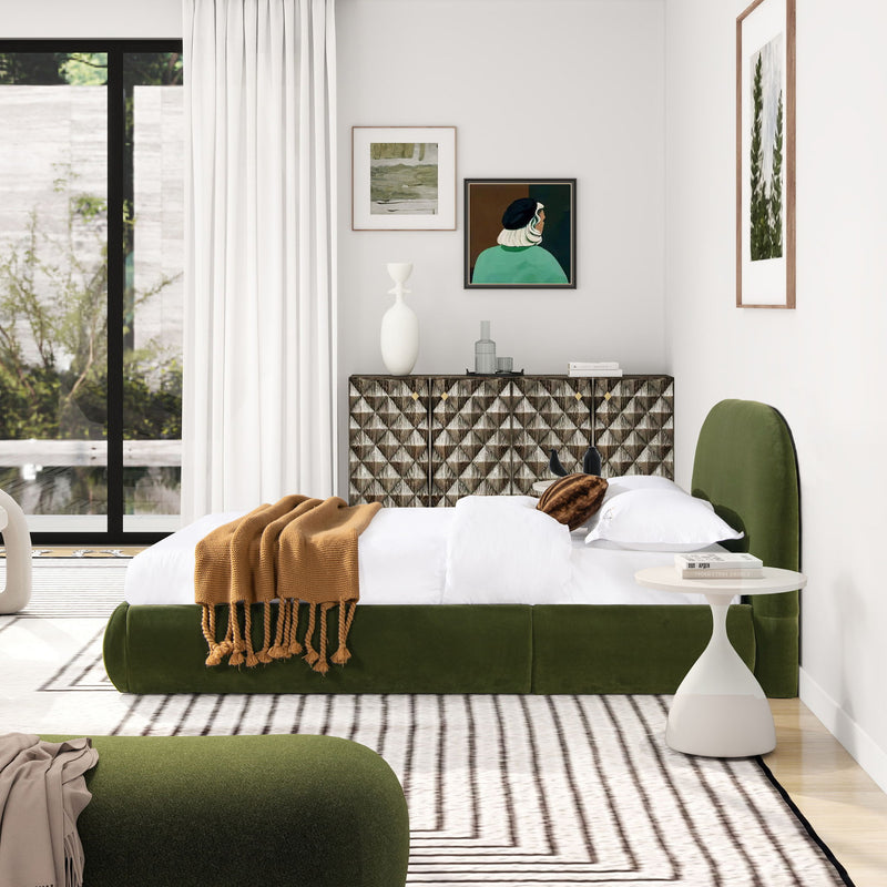 Archie Puffy Grounded - Upholstered Platform Bed