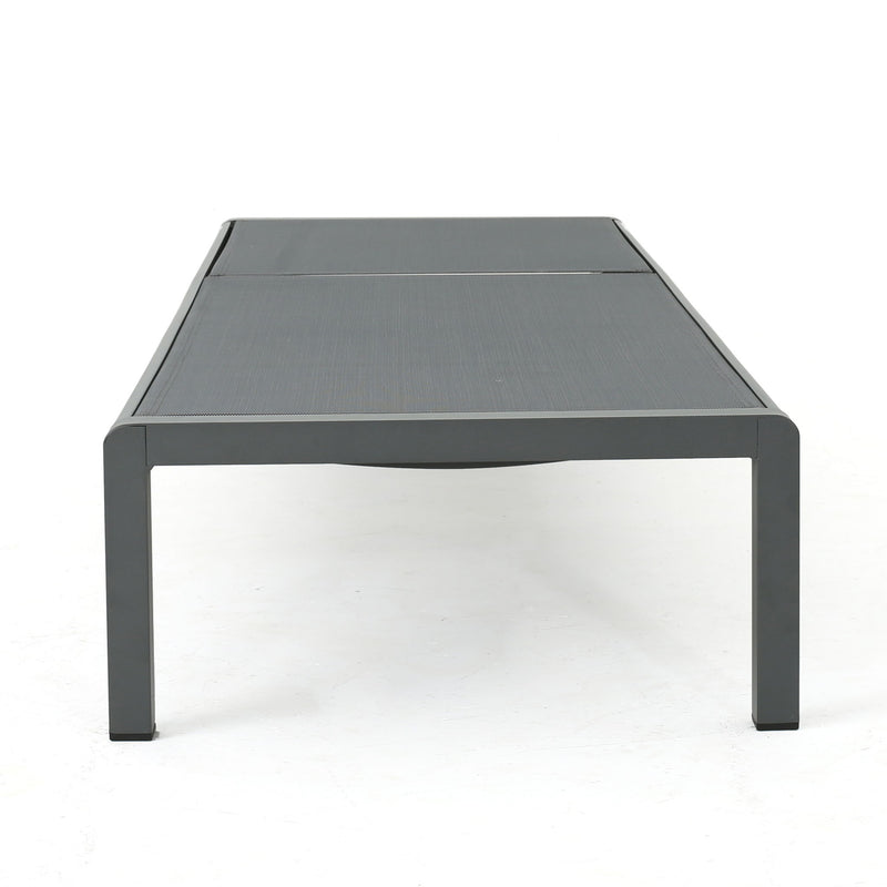 Outdoor Patio Chaise Lounge With 5 Reclining Positions