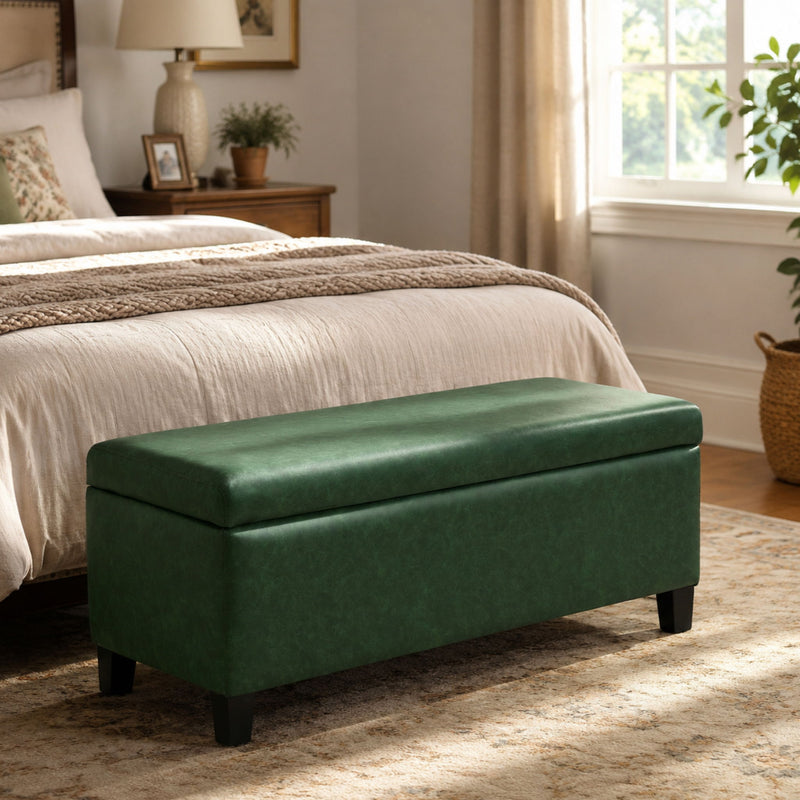 Storage Ottoman With Flip Top Lid