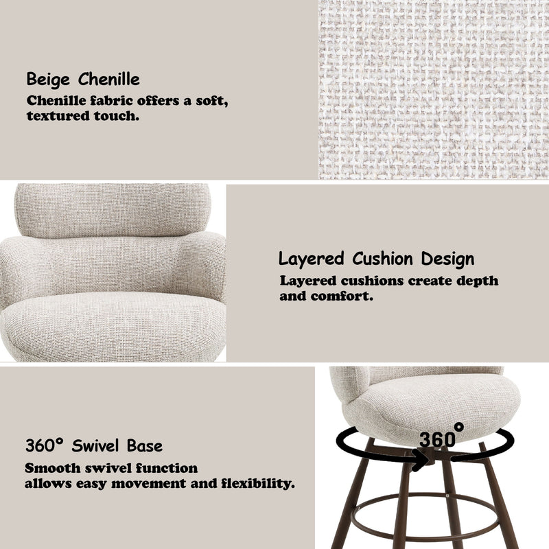 Jena - Bar Chair With Swivel