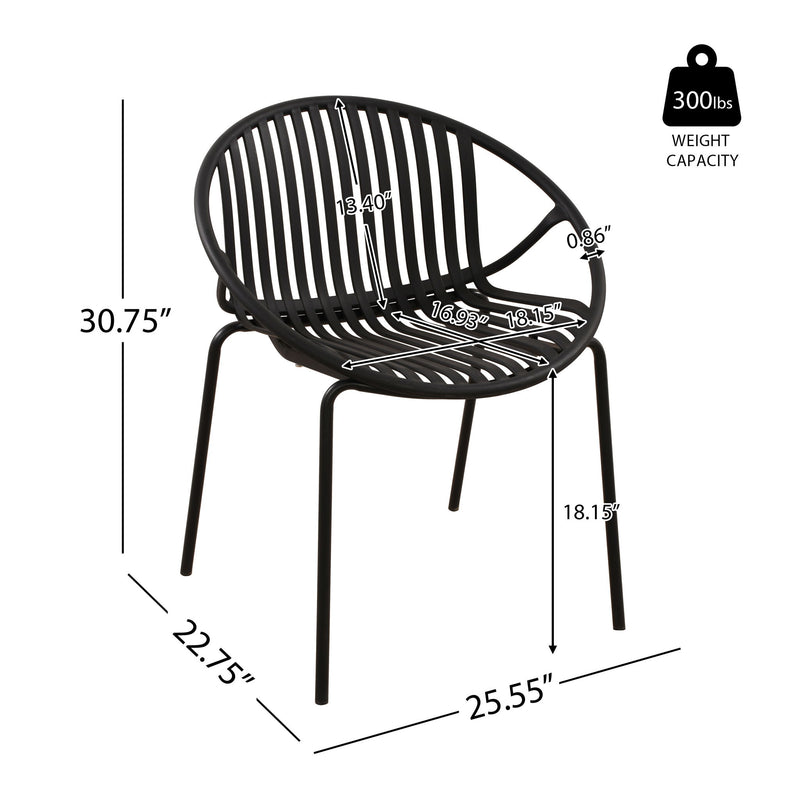 7 Piece Dining Set With Stackable Chairs