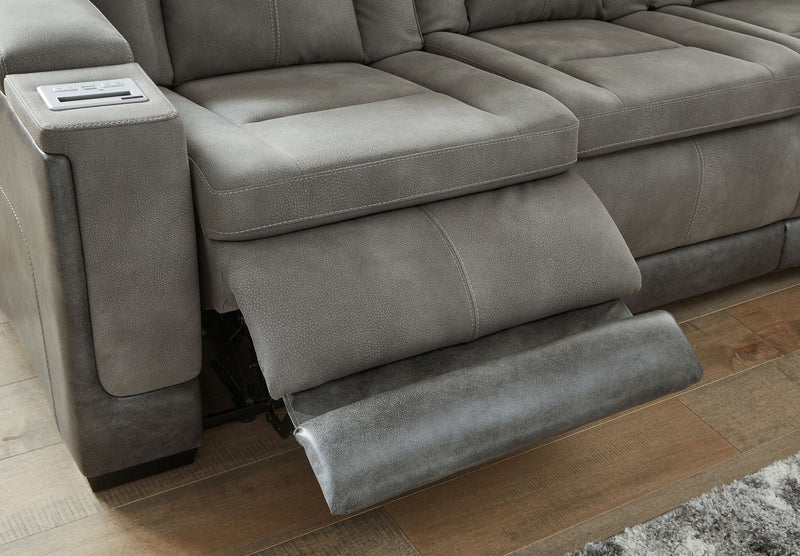 Next-Gen Durapella - Power Reclining Sofa/Adj Headrest - Slate