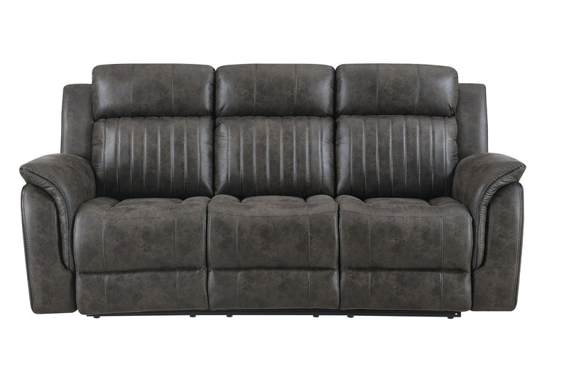 U8517 - 3 Piece Living Room Set (Reclining Sofa / Console Reclining Loveseat / Glider Recliner) - Gray