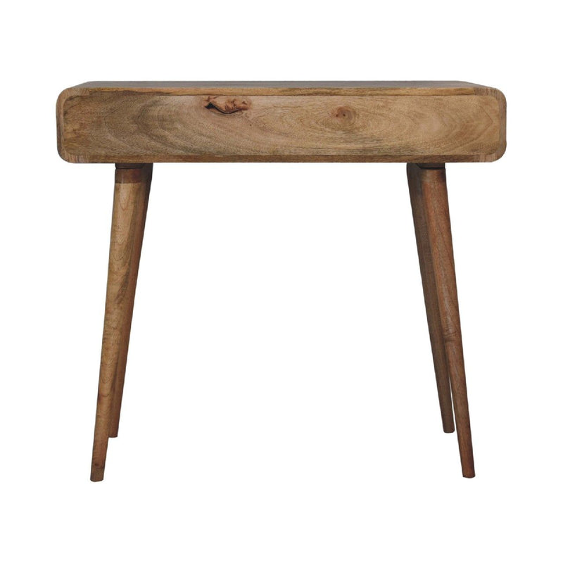 Curved Writing Desk - Oak