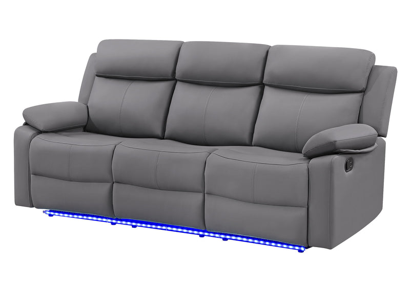 U6026 - 3 Piece Living Room Set (46A Reclining Sofa, Console Reclining Loveseat With Speaker) - Gray