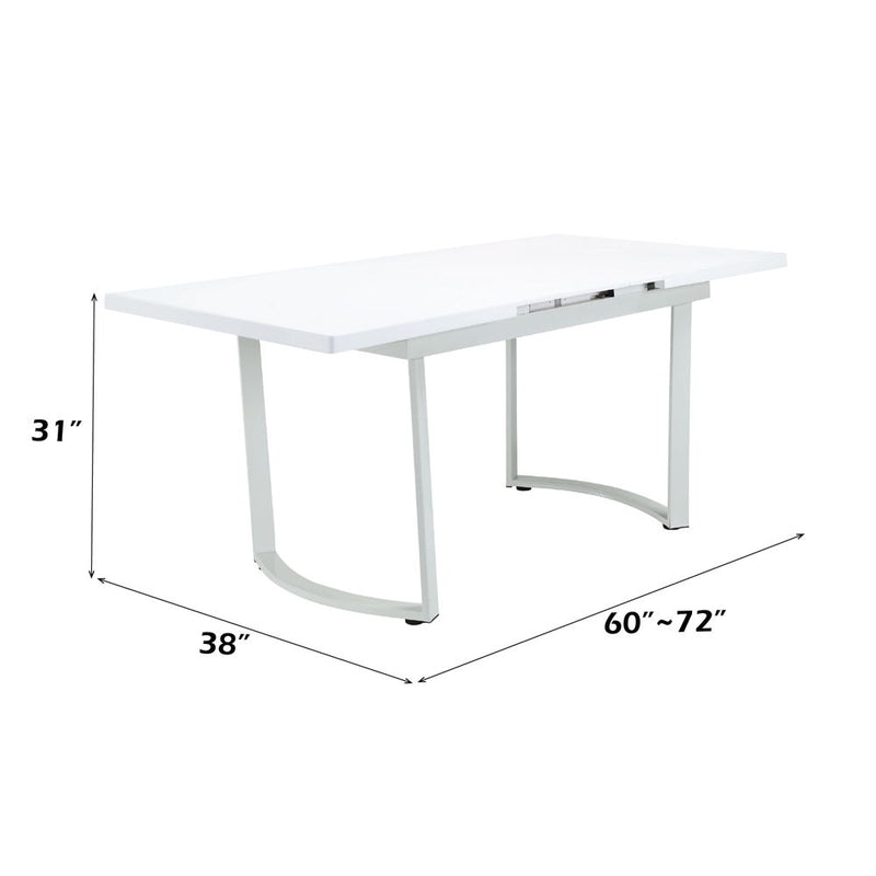 Palton - Dining Table - High Gloss White