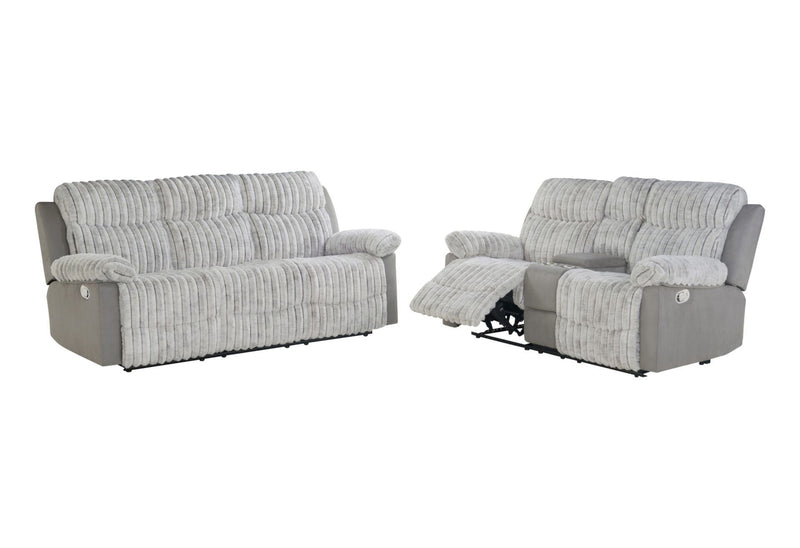 U6028 - Reclining Sofa / Console Reclining Loveseat - Gray