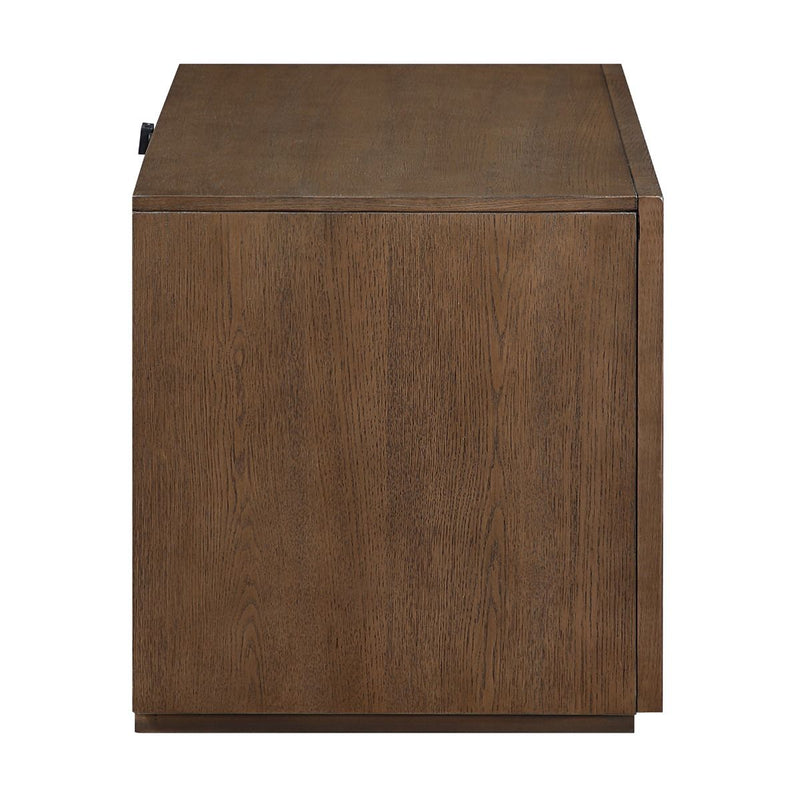 Leanna - Nightstand With Wood Top - Brown Oak