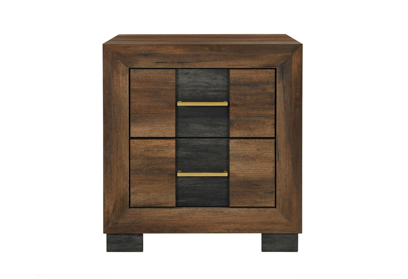 Optimus - 4 Piece Bedroom Set (King Bed, Dresser, Mirror And Nightstand) - Black / Brown
