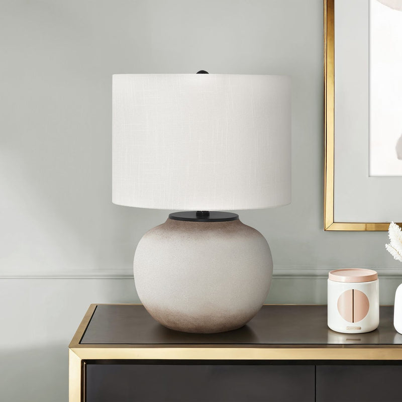 Iluminación moderna, Lámpara de mesa, Cerámica - Crema