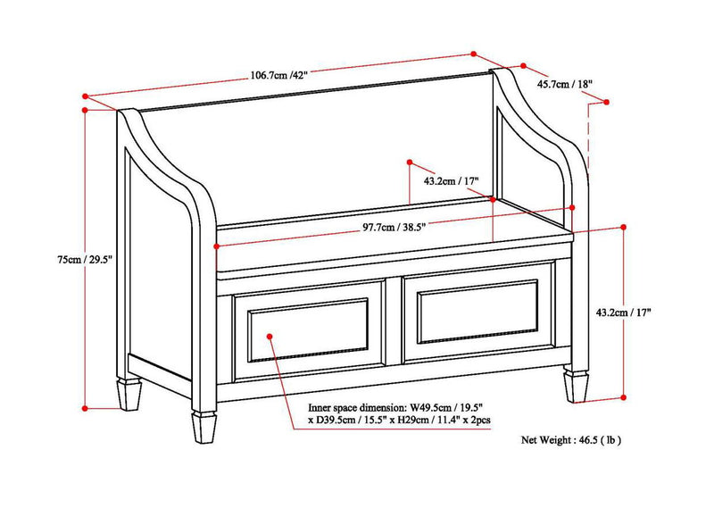 Connaught - Storage Bench
